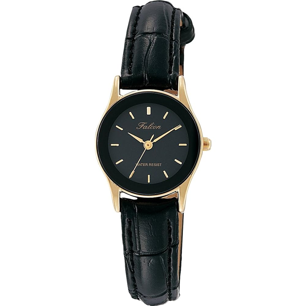 Citizen QQ Analog Waterproof Watch Leather Strap QA37-102 Women s Black