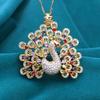 Collana con Ciondolo Pavone Design Zircone Colorato Gioielli da Donna 2026