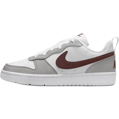 Court Borough Synthetic Leather Slip Resistant Abrasion Resistant Low Top Kids' Skateboarding Shoes White FZ1024-100
