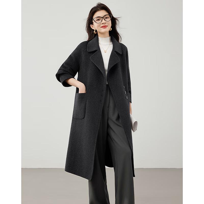 

Женское элегантное шерстяное пальто средней длины Si Shui Nian Hua L