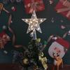 Shining LED Stars Five-pointed Star Christmas Tree Ornaments Christmas Tree Top Star  New Year