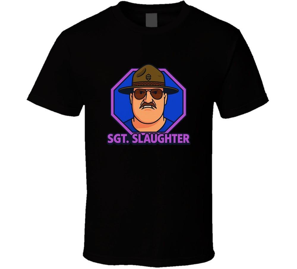 Sergeant Sgt Slaughter Retro Wrestling Cartoon T Shirt Unisex T-Shirt XXXXL