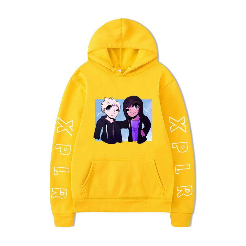 Sam and Colby2D Hoodies Print Sweatshirt Hip Hop Casual Unisex Autumn Winter Fleece Streetwear Tops Sudaderas