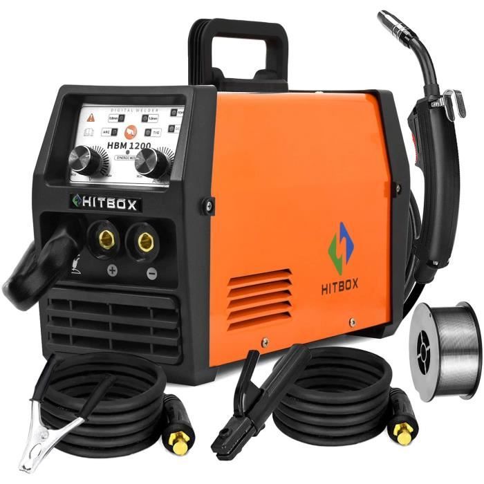 Welding machine - HITBOX - HBM1200 - 120A - 220V - 3 in 1 MIG/ARC/TIG arancione