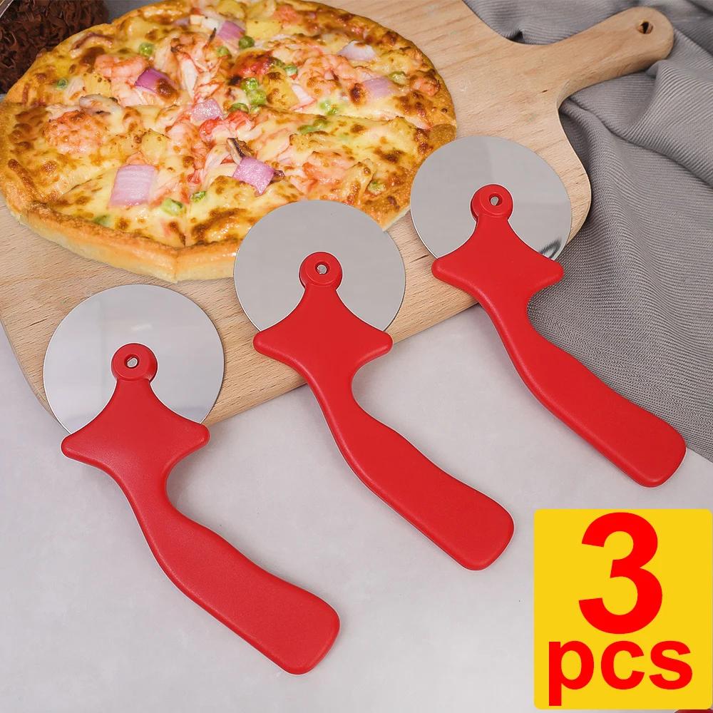 Pizza Cutter Steel Rolling Knife Pastry Dough Cutter Wheel Roller Crust Baking Tools Manual Noodle Roll Sharp Non Rusty Knifes