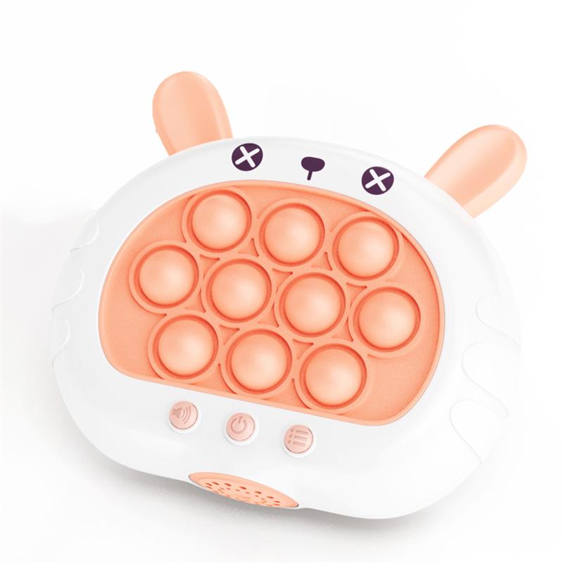 Electronic Quick Push Bubble Game Handle Toys Pop Up Light Fidget Fun Puzzle Anti-Stress Game Machine Toy Gifts For Kids Adults
