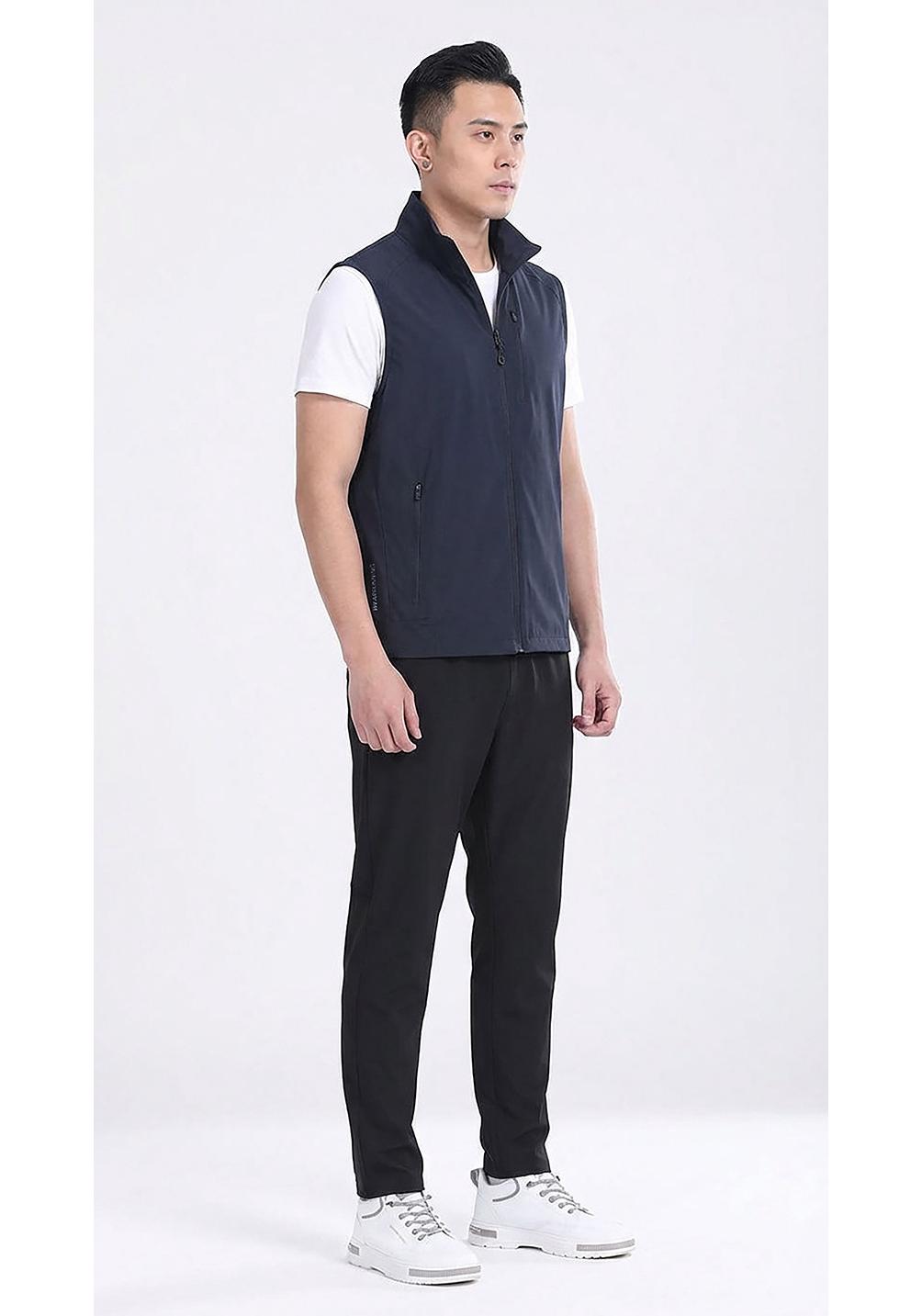 Men s Lightweight Summer Jogging Set: Ice Silk Vest  Sun Protection Jacket L