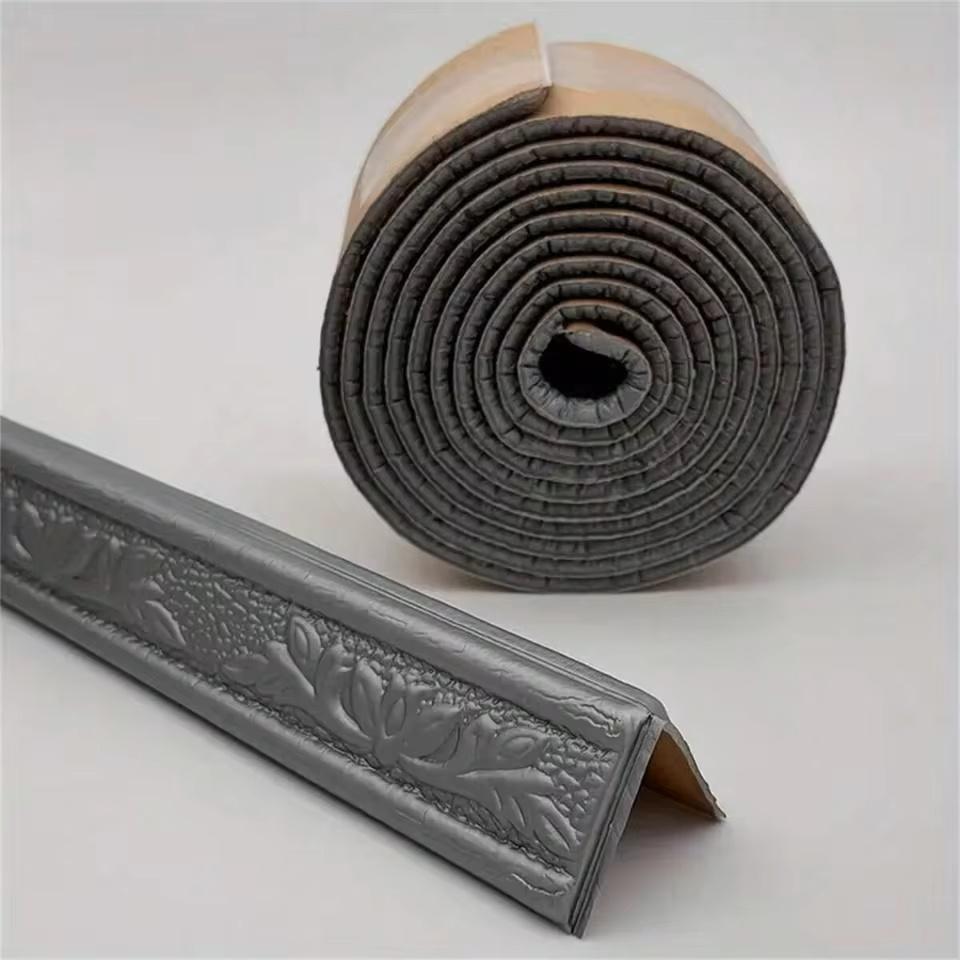 1PC 2.3m/90.55inch Wall Trim Line Skirting Border Self Adhesive Waterproof Baseboard Wallpaper Hallway Ceiling Decor Anti-collis