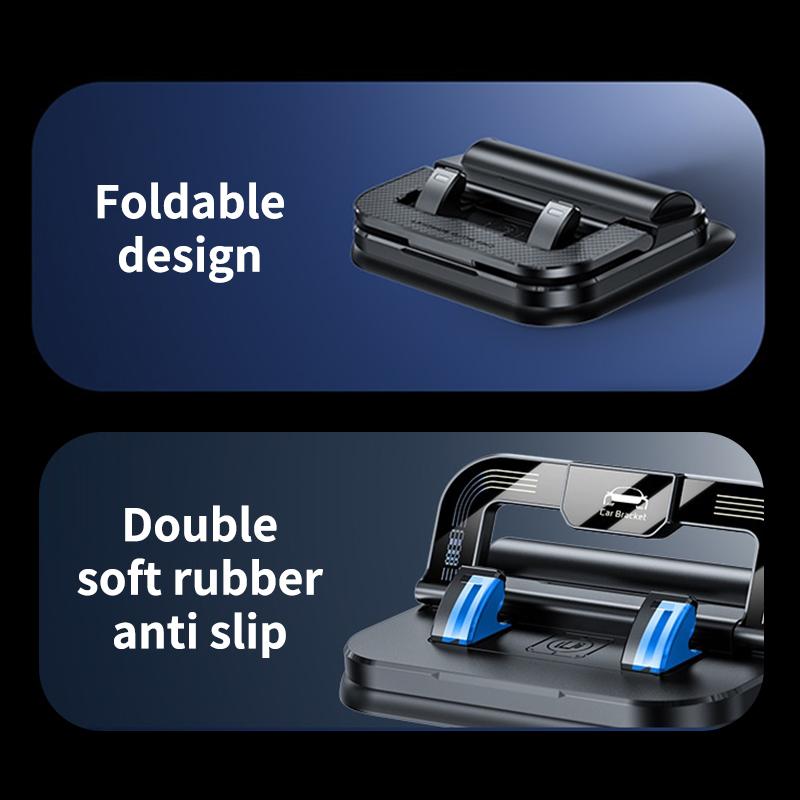 Supporto Universale per Telefono da Auto 2 in 1 Rotazione a 360° con Targa Supporto per Cruscotto Facile Installazione Supporto per Telefono Cellulare per Veicolo
