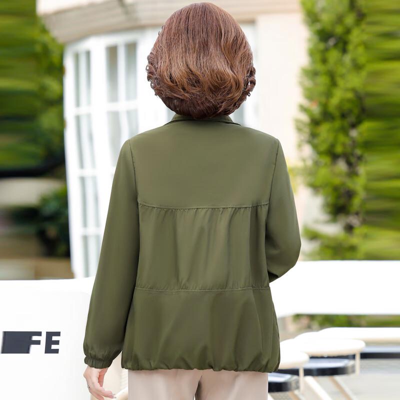 Women's Mid-Aged Casual Lapel Zipper Jacket
