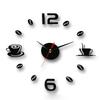 1Set Very Fashion And Modern Art Diy Wall Clock 3d Self Adhesive Sticker Design Home Office Room Decor No Battery