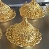 High Quality Gold Incense Burner Middle East Arab Metal Incense Holder Star Moon Hollow Censer Home Decoration