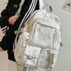 Junior High School Student Anti-theft Student Schoolbag Transparent Multi-pocket Large-capacity Waterproof and Wear-resistant Niche Light Luxury Ba