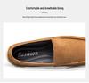 Men's Genuine Leather Slip-on Loafers - Spring Cowhide Casual Shoes