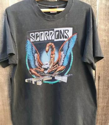 Scorpions Bandshirt Scorpions Retro Stijl Antraciet T-shirt Unisex S-5XL