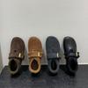 Retro Fleece Shoes for Women's Autumn and Winter New Thick-soled Full-fit Single Shoe