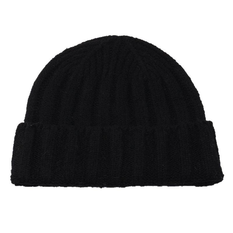 Big Head Circumference Cashmere Knitted Hat European and American Simple Solid Color Autumn and Winter Ear Protection Wool Hat Spot