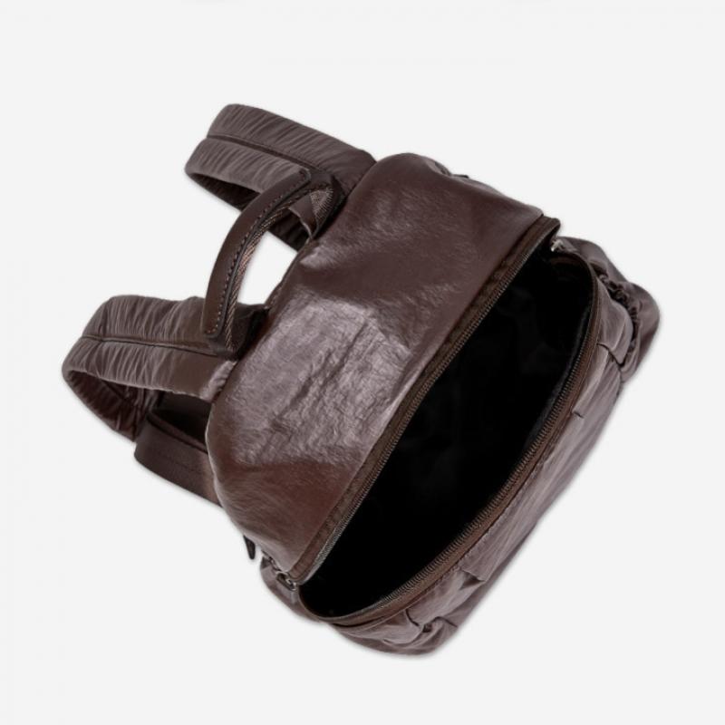 By ESquire Women S Lennie gloSSy Shirring Backpack Brown