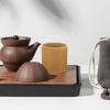 Bamboo Tea Canister M Size Portable Airtight Storage Tank for Loose Tea Coffee Beans Dry Food Kitchen Organization Seal Box