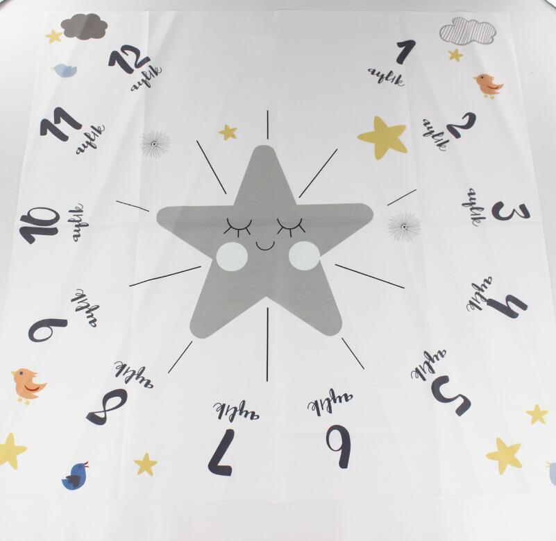 Creative Baby Milestone Photo Blanket – Posing Prop with Number Background for Photography