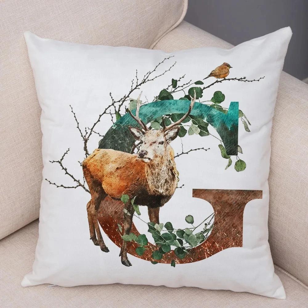 Cartoon Animal Letter Decorative Pillowcase Car Ornaments Office Living Room Sofa Home Pillowcase