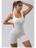 Seamless Ribbed One-Piece Sportswear: Elastic Fitness and Yoga Bodysuit