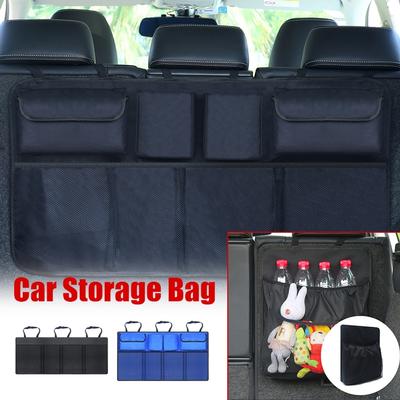 3 Styles Car Rear Seat Back Storage Bag Large Capacity Mesh Pocket Multi Hanging Bag Car Storage Organizer Car Accessories Supplies