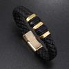 Men PU Leather Bracelet Magnet Buckle Bangle Birthday Gift