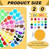 240 Pieces 3 Inch 20 Colors Colored Labels Circle Stickers Colored Dot Stickers Large Labels Coding Sticker Self Adhesive Dot Circle for Coloring