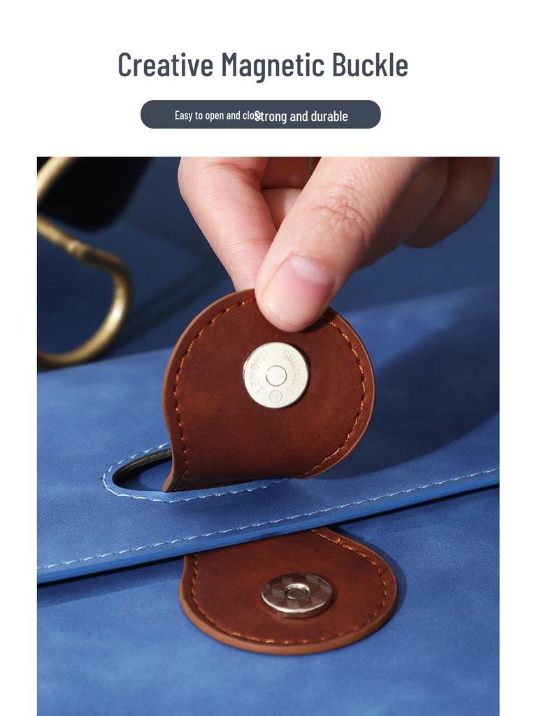 A4 Large Capacity Waterproof Leather Document Bag with Logo Printing