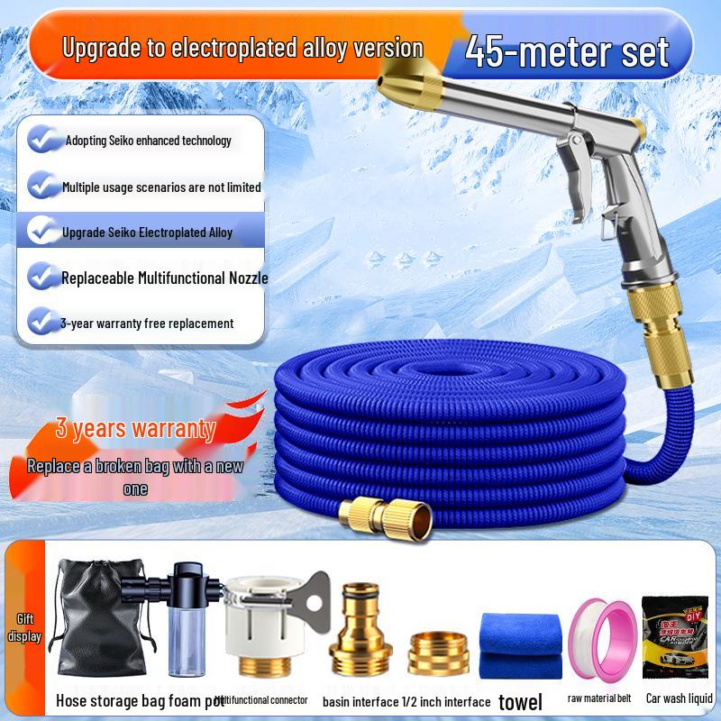 High-Pressure Car Wash Water Gun with Telescopic Hose