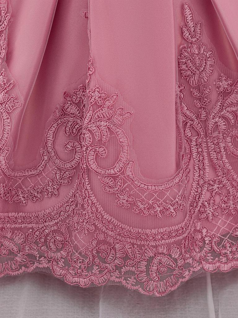 2026 New Girls' Lace Embroidered Princess Ball Gown Wedding Dress for Performances