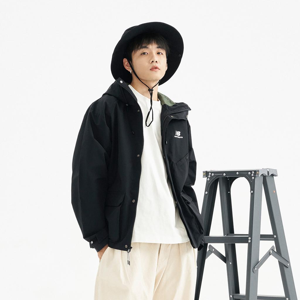 New Balance Jackets Unisex Black Hooded Thickened Other AMJ31320-BK