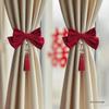 Elegant Red Wedding Tiebacks for Curtains - Perfect for Decorating Living Rooms or Bedrooms