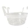 12Pcs Clear Plant Saucers with Hook Indoor and Outdoor Flower Pot Round Tray Saucer (