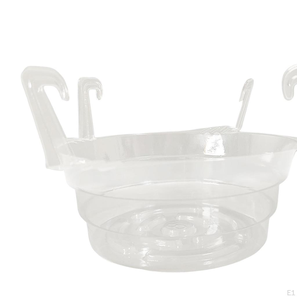 12Pcs Clear Plant Saucers with Hook Indoor and Outdoor Flower Pot Round Tray Saucer (