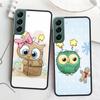 Baby Cute Owl Lover Cartoon Candy Winter Phone Case For Samsung Galaxy A12 A22 A32 A42 A52 A72 A54 A34 A24 A14 A73 A53 A33 A23 A