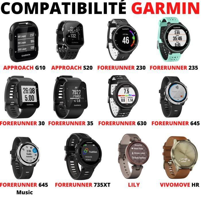 Chargeur Secteur 12W + Cable Compatible avec Garmin Forerunner 30 35 230 235 630 645 Music Approach G10 S20 Vivomove HR Phonillico®