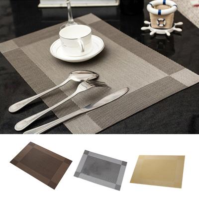 Moda PVC Retângulo Placemat Calor Isolado Tigela Prato Tapete Mesa De Jantar Decoração