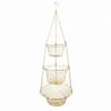 Hanging Fruits Basket Three Tier Metal Fruit Organizer Large Capacity Storage Basket for Kitchen Pantry