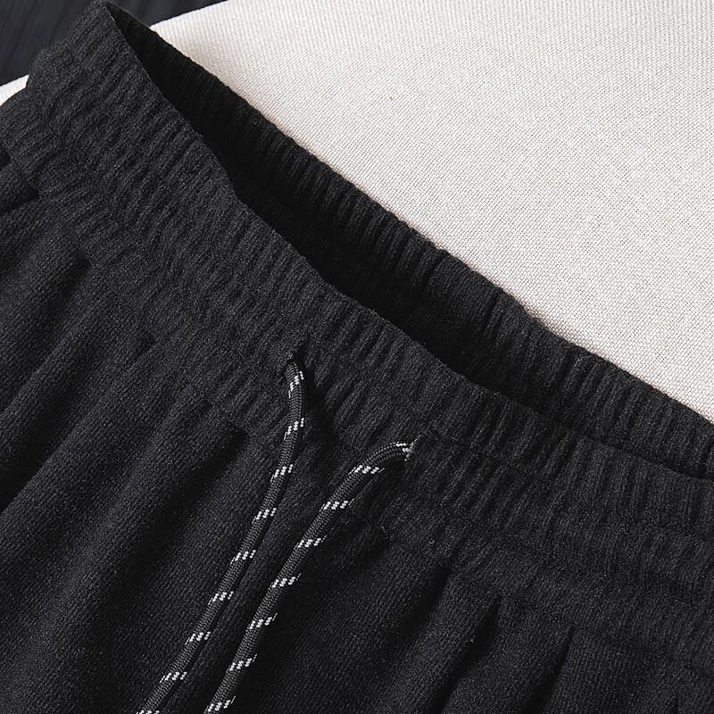 Women's Wool Blend Elastic Waist Drawstring Wide-Leg Pants