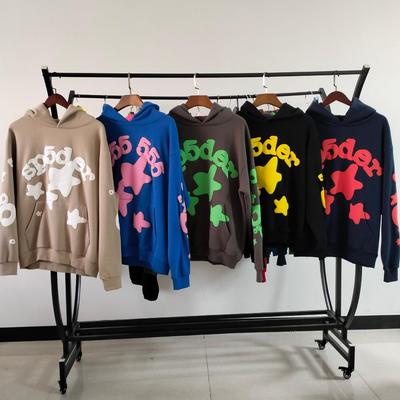 High-quality Overseas Version 450G Sweater Sp5der Heavy Fleece Hoodie Cross-border Foreign Trade Trendy Brand Couple Trend