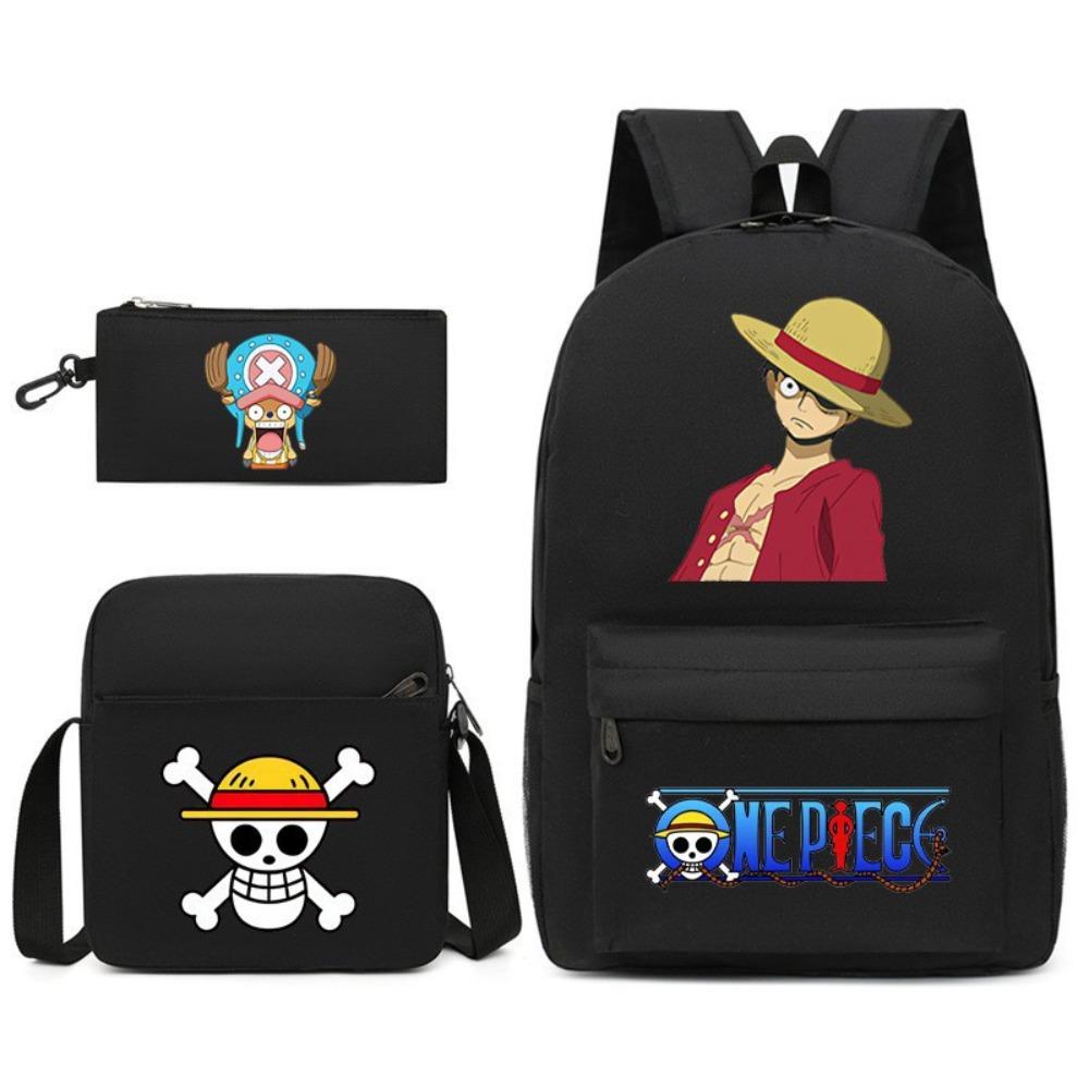 ONE PIECE heat transfer schoolbag primary school student printed backpack large capacity backpack backpack pencil case