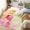 Personalized Name Princess Garden Living Room Non-Slip Area Rug Soft Carpet for Bedroom Kids Playroom Sofa,Office Home Decor Doormat