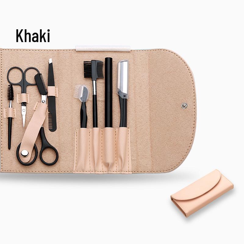 8-Piece Multi-functional Eyebrow Trimming Set with Razor - Beauty Tools for Quick Grooming