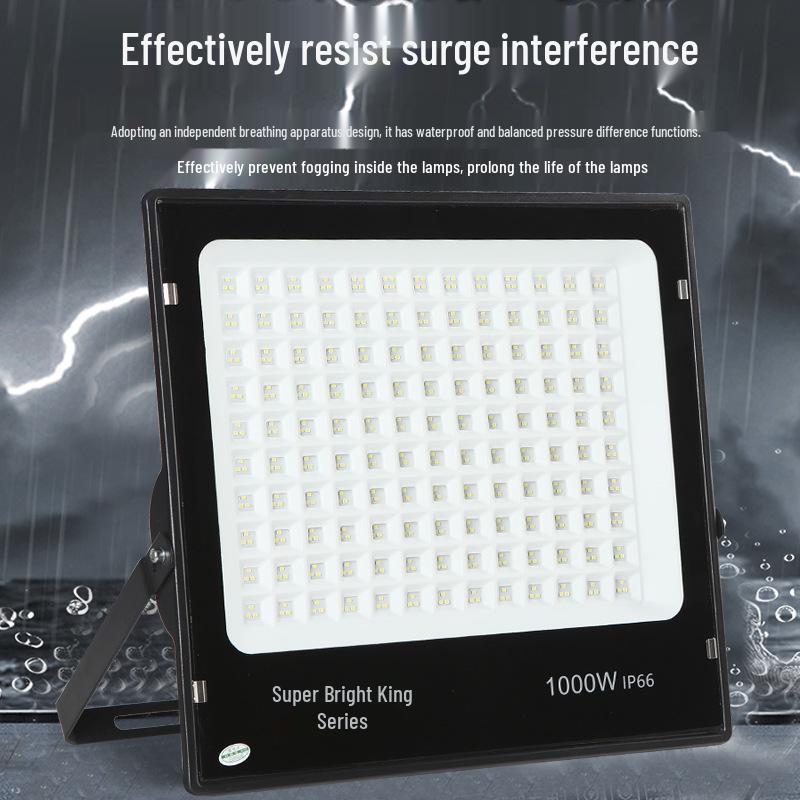 Ultra-Bright High-Power LED Floodlight for Outdoor Stadium and Construction Site Lighting