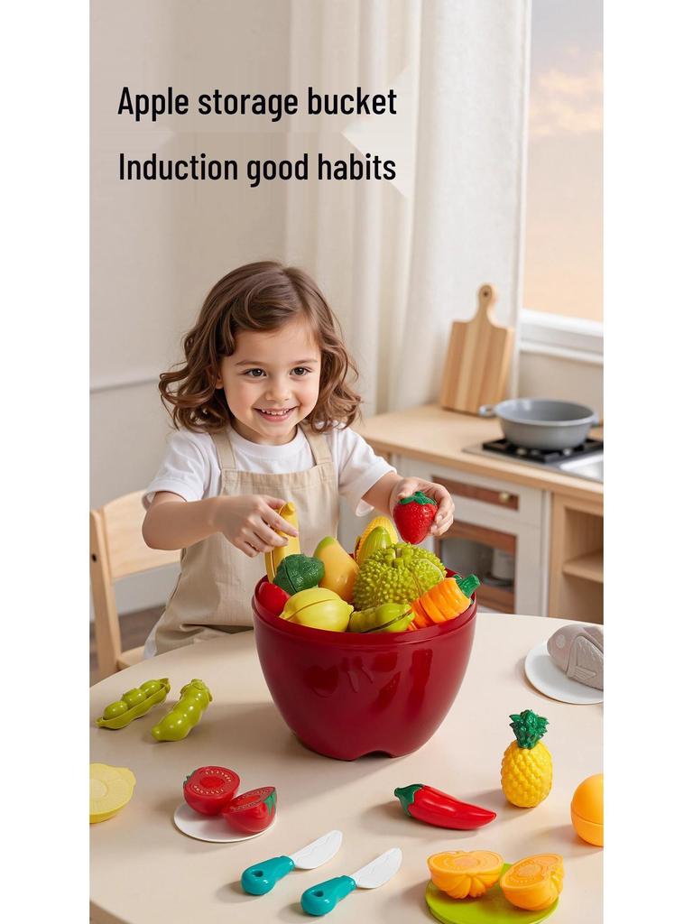 Beiensh Kids' Fruit & Vegetable Cutting Toy: Chewable Playset for Boys and Babies - Gift Idea