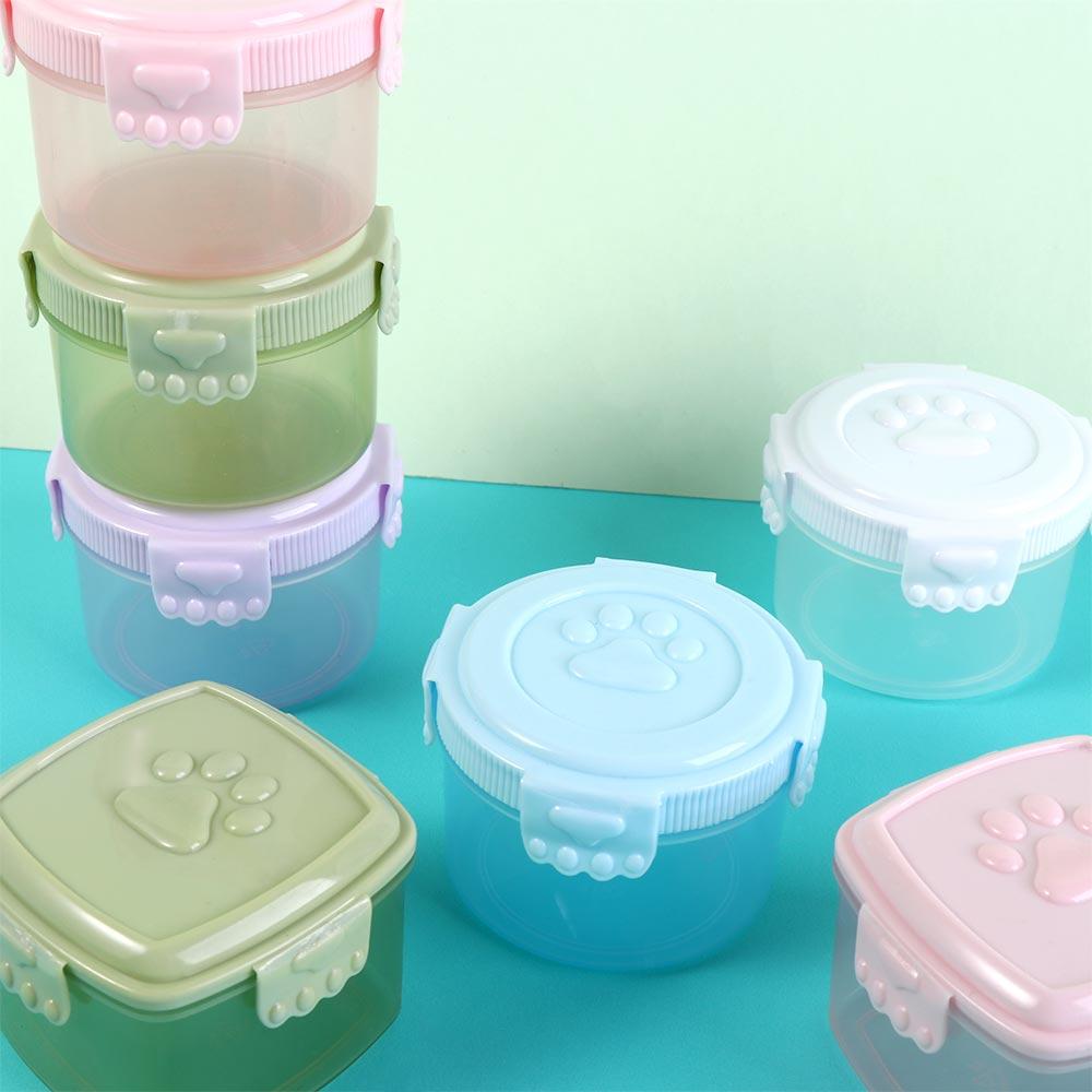 Round/square Sauce Container Plastic Crisper Box Portable Sauce Box  Mayonnaise