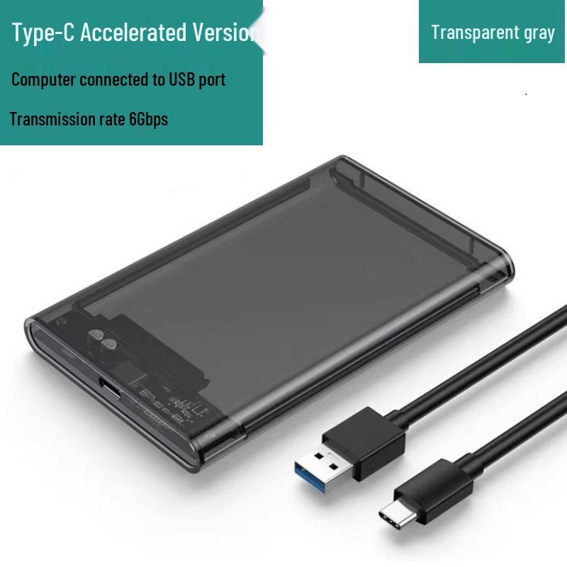 

Прозрачный корпус для 2,5 SATA SSD внешнего жесткого диска USB 3.0 Type-C 3.1 Transparent Black