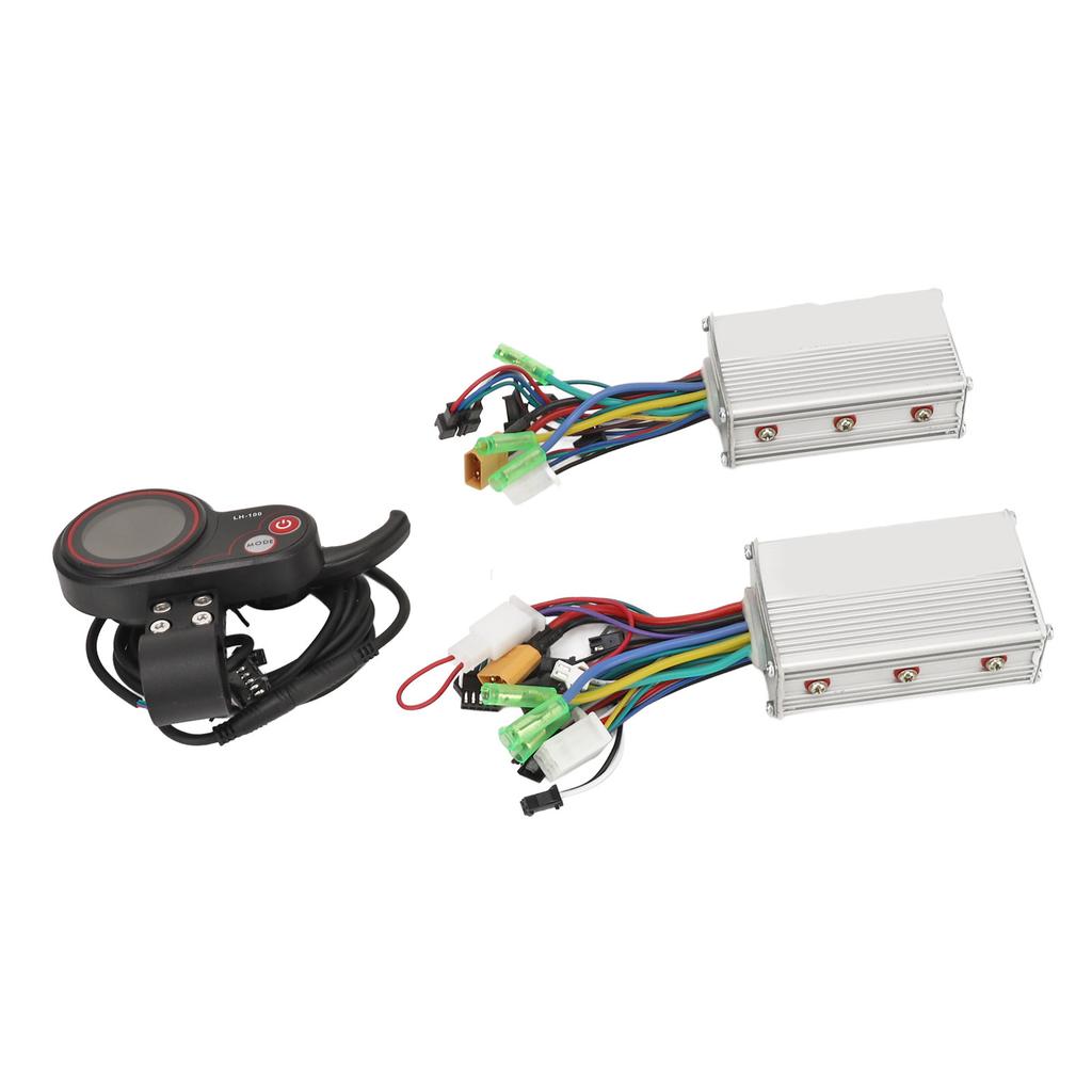 Brushless Motor Controller 24V 36V 48V 500W 25A LH100 LCD Display Dual Drive Controller Kit for